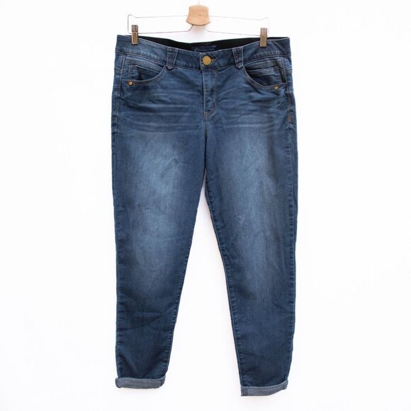 Democracy Denim - Democracy Jeans Women 14 Blue Skinny Ab Solution Stretch Lift Dark Denim Jeggins